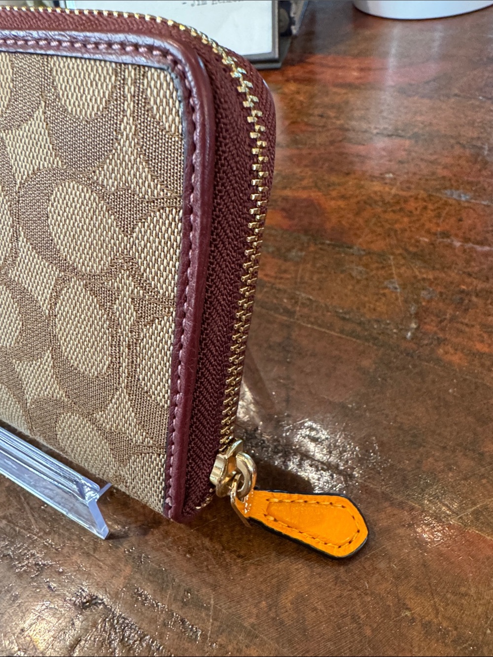 Coach Dempsey Large Phone / Accordion Zip Wallet - Picture 5 of 12